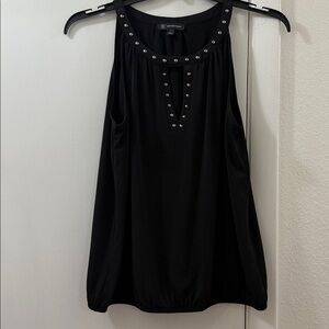 INC International Concepts Black Studded Top